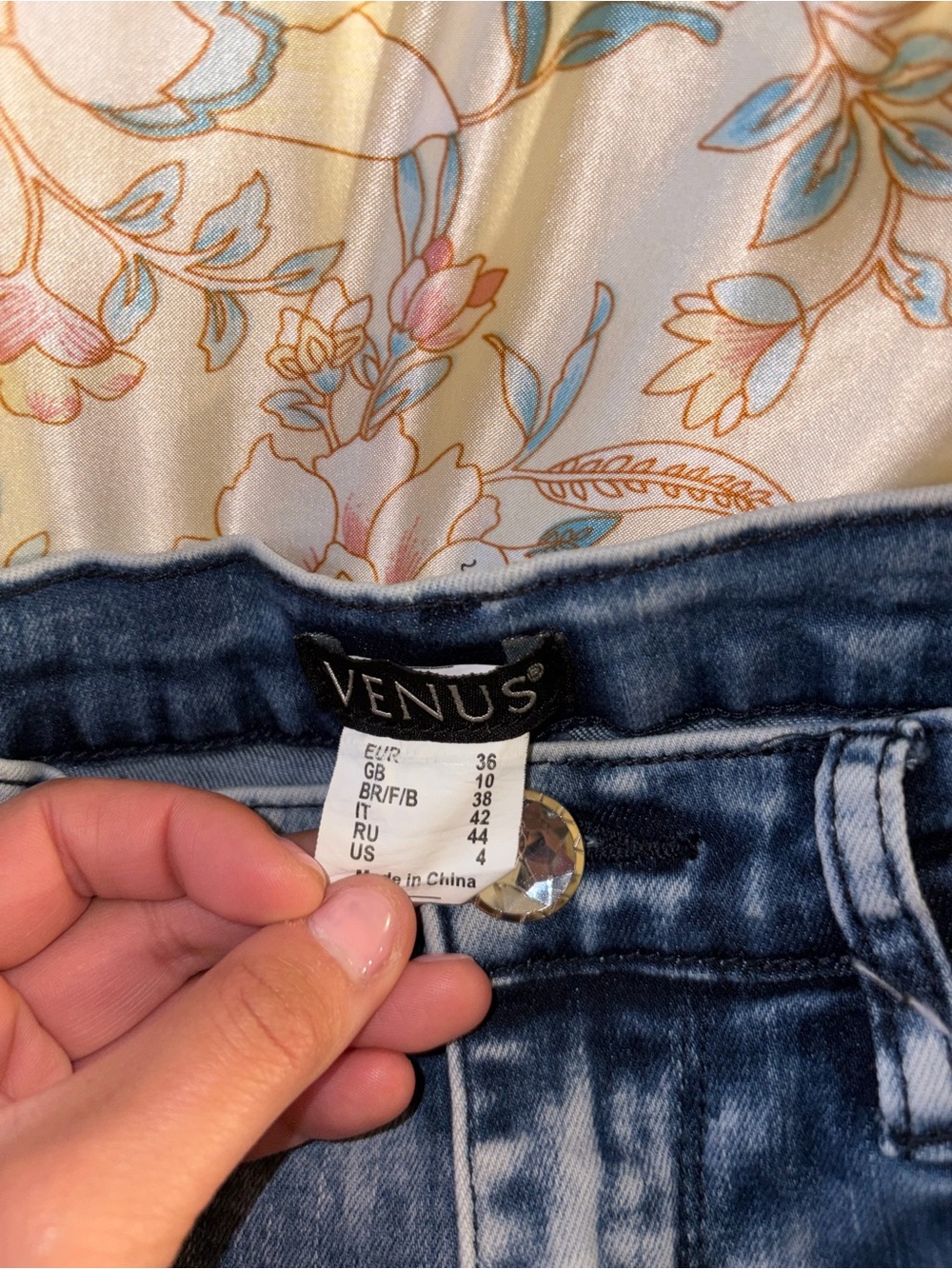 VENUS Embellished Dark Blue Boyfriend Jeans - Picture 2 of 3